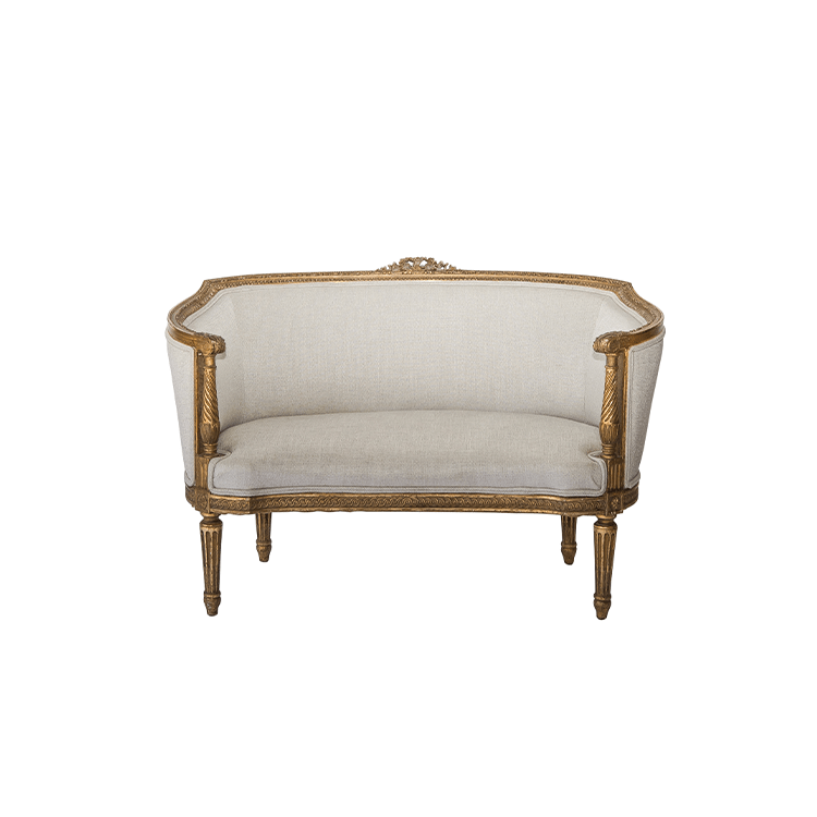 French+Louis+XVI+Style+Carved+Gilt+Canapé+for+sale