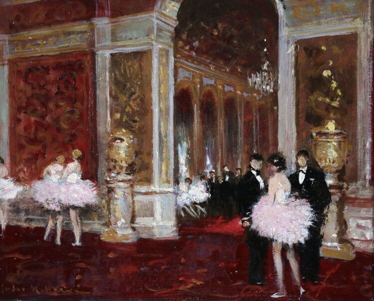Jules René Hervé 1887 - 1981 "AT THE BALLET" (1950)
