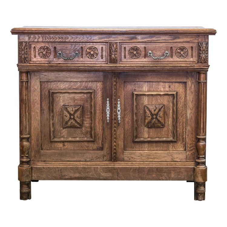 The_Find_Antiques_french_oak_sideboard_front_2