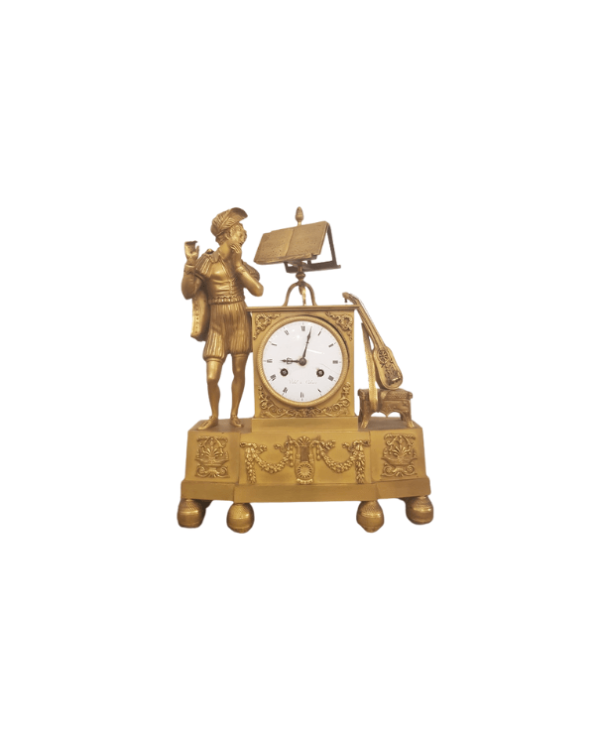 French-Empire-Period-Troubadour-Mantle-Clock