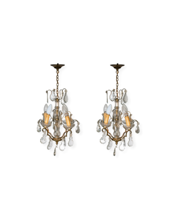 Pair of Petite Antique French Chandeliers