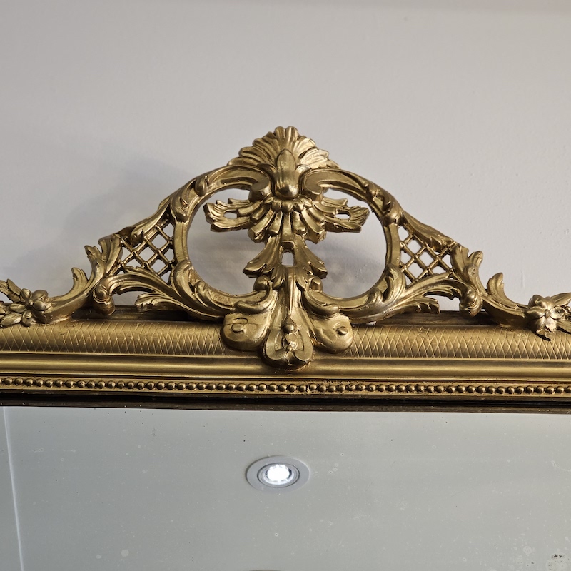 French Antique Louis Philippe Mirror Small detail