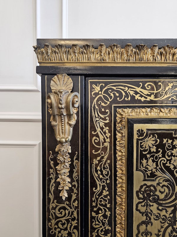 Napoleon III Period Boulle Pier Cabinets detail 1